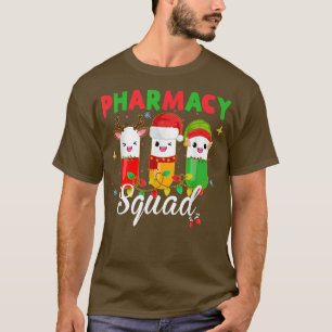 Pharmacy Squad Santa Hat Pharmacist Merry Christma T-shirt