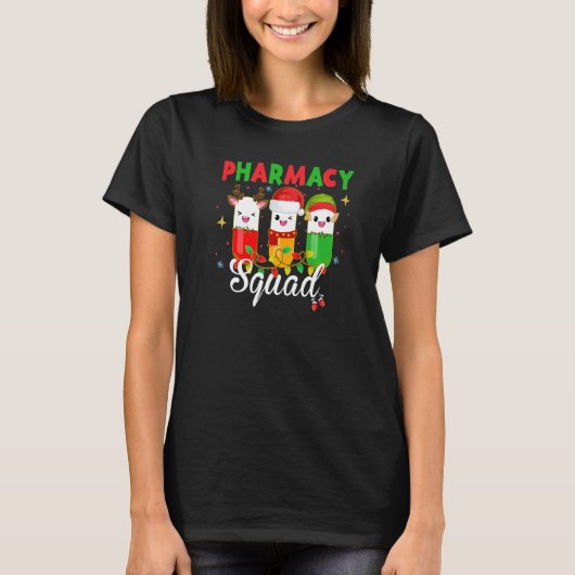 Pharmacy Squad Santa Hat Pharmacist Merry Christma T-shirt (Voorkant)