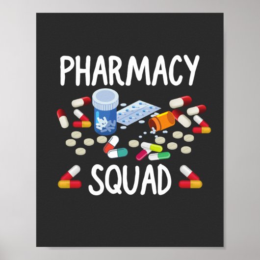 Pharmacy squad T-Shirt Poster (Voorkant)