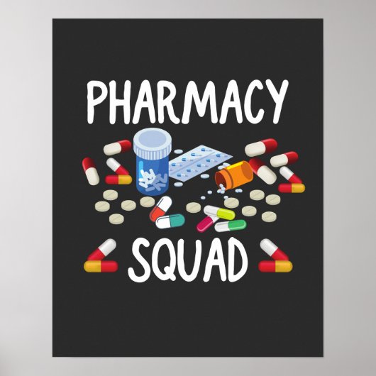 Pharmacy squad T-Shirt Poster (Voorkant)