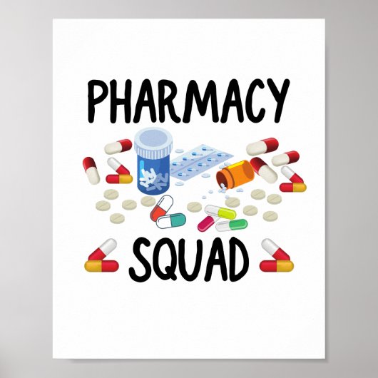 Pharmacy squad T-Shirt Poster (Voorkant)