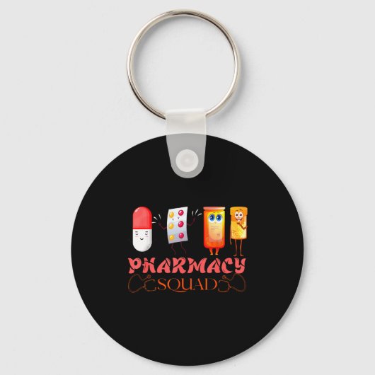 Pharmacy Squad Valentines Cute Lls Pharmacist Phar Sleutelhanger (Voorkant)