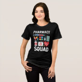 Pharmacy Squad Wereld Apotheker Dag Medisch Ontwer Tri-Blend Shirt (Voorkant volledig)