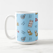 Pharmacy Student icons on blue Coffee Mug Koffiemok (Links)