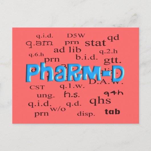 Pharmacy Student Pharm-D Gifts Briefkaart (Voorkant)