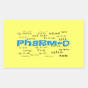 Pharmacy Student Pharm-D Gifts Rechthoekige Sticker