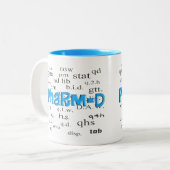 Pharmacy Student Pharm-D Gifts Tweekleurige Koffiemok (Voorkant links)