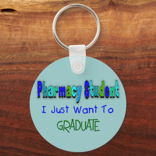 Pharmacy Student "wil gewoon Afstuderen" Sleutelhanger (Voorkant)