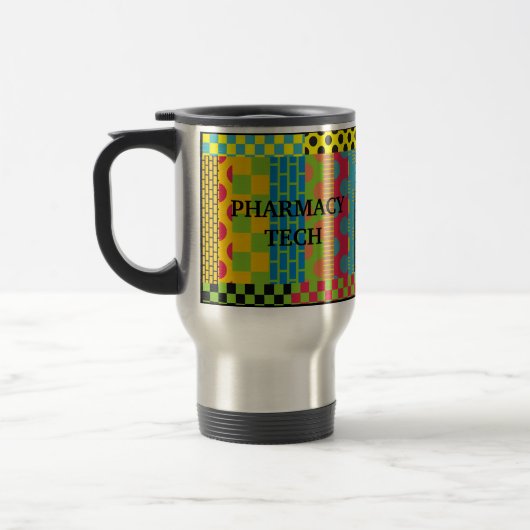 Pharmacy Tech Abstract Art Travel mug Reisbeker (Links)