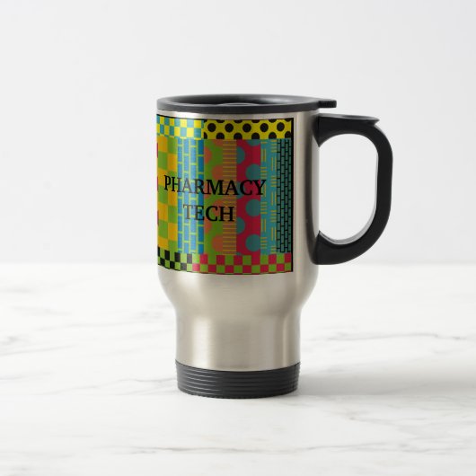 Pharmacy Tech Abstract Art Travel mug Reisbeker (Rechts)