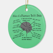 Pharmacy Tech "Atlas of Pharmacy Tech Brain" Keramisch Ornament (Links)