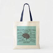 Pharmacy Tech "Atlas of Pharmacy Tech Brain" Tote Bag (Voorkant)