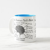 Pharmacy Tech "Atlas of Pharmacy Tech Brain" Tweekleurige Koffiemok (Voorkant links)