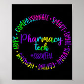Pharmacy Tech Caring Sterke Essential Smart Royal Poster (Voorkant)