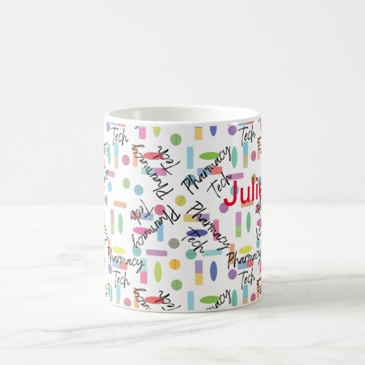 Pharmacy Tech design naam toevoegen Koffiemok (Center)