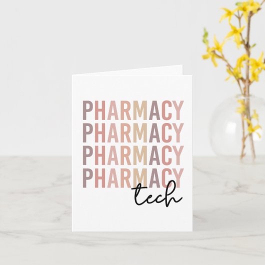 Pharmacy Tech | Farmaceutische technicus Kaart (Gele Bloem)
