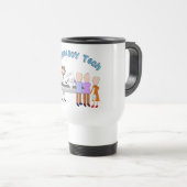 Pharmacy Tech Gifts Stick People Design Reisbeker (Voorkant rechts)