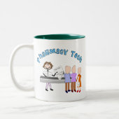 Pharmacy Tech Gifts Stick People Design Tweekleurige Koffiemok (Links)