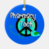 Pharmacy Tech kerstversier Peace Sign Keramisch Ornament (Voorkant)