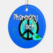 Pharmacy Tech kerstversier Peace Sign Keramisch Ornament (Links)