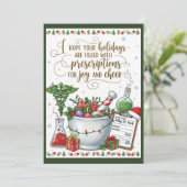Pharmacy Tech Nurse Christmas Kaart Joy Cheer (Staand voorkant)
