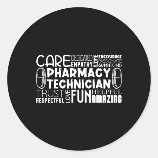 Pharmacy Tech Quote Medicine Technician Pharmacist Ronde Sticker (Voorkant)