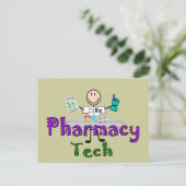 Pharmacy Tech Stick People Design Gifts Briefkaart (Staand voorkant)