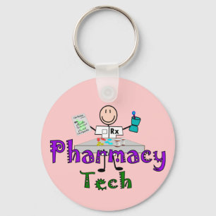 Pharmacy Tech Stick People Design Gifts Sleutelhanger