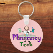 Pharmacy Tech Stick People Design Gifts Sleutelhanger (Voorkant)