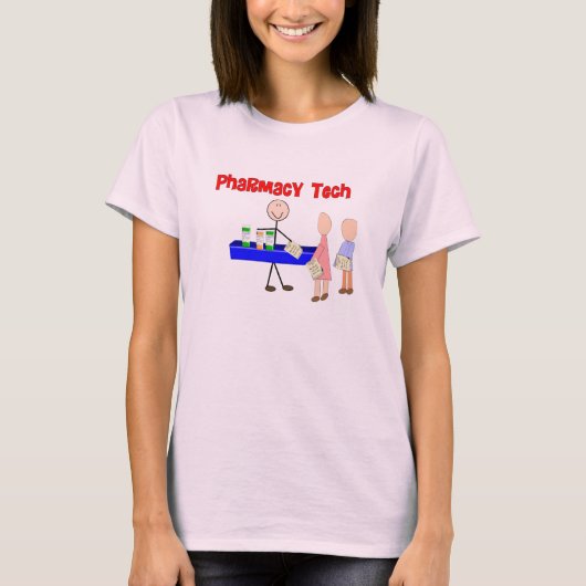 Pharmacy Tech Stick People Design Gifts T-shirt (Voorkant)