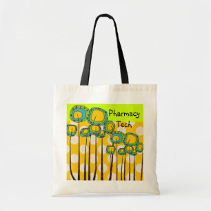 Pharmacy Tech Tas Whimsical Flowers