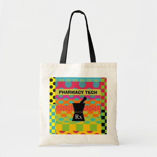 Pharmacy Tech Tas Whimsical Pestle and Mortar (Voorkant)