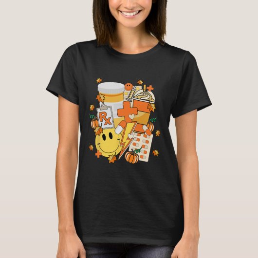 Pharmacy Tech Technician Pharmacist Student Herfst T-shirt (Voorkant)