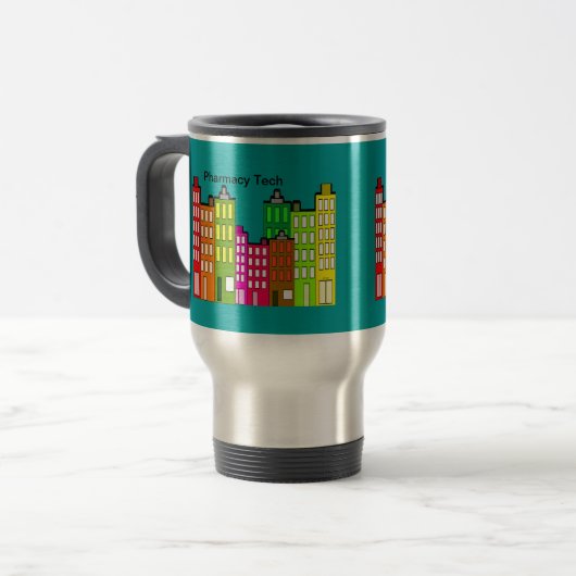 Pharmacy Tech Travel mug Retro Art Reisbeker (Voorkant links)