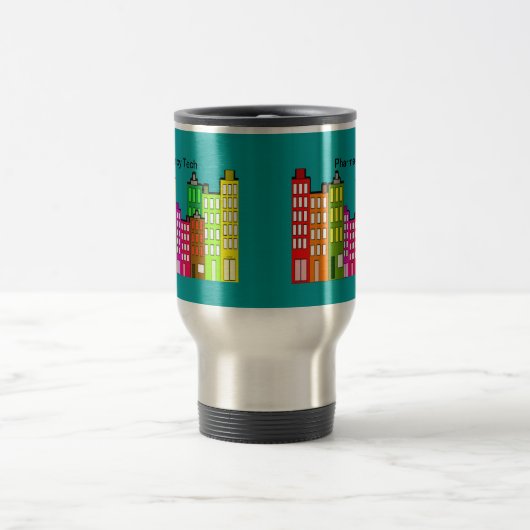 Pharmacy Tech Travel mug Retro Art Reisbeker (Center)