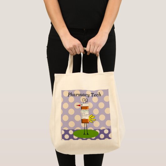 Pharmacy Tech Whimsical Bird Tote Bag (Voorkant (product))