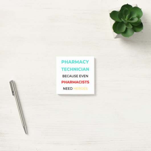 Pharmacy Technician Because Even Pharmacists 2 Post-it® Notes (Kantoor)