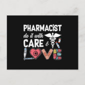 Pharmacy Technician Pharmacist Do It With Care Briefkaart (Voorkant)