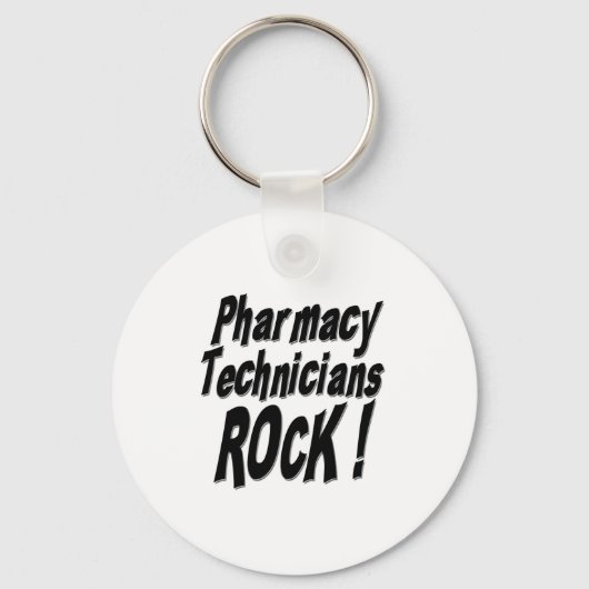 Pharmacy Technicians Rock! Button Sleutelhanger (Voorkant)