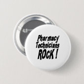 Pharmacy Technicians Rock! Knoop Ronde Button 5,7 Cm (Voorkant /achterkant)