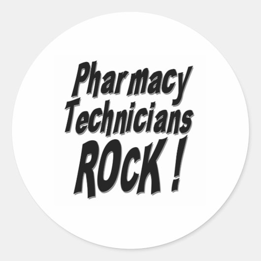 Pharmacy Technicians Rock! Sticker (Voorkant)
