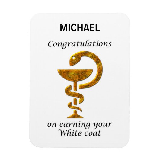 Pharmacy White Coat Ceremony Gefeliciteerd Magneet (Verticaal)
