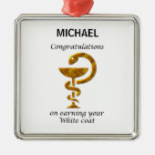 Pharmacy White Coat Ceremony Gefeliciteerd Metalen Ornament (Voorkant)