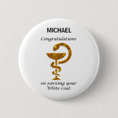 Pharmacy White Coat Ceremony Gefeliciteerd Ronde Button 5,7 Cm (Voorkant)
