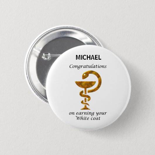 Pharmacy White Coat Ceremony Gefeliciteerd Ronde Button 5,7 Cm (Voorkant /achterkant)
