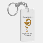 Pharmacy White Coat Ceremony Gefeliciteerd Sleutelhanger (Voorkant Links)