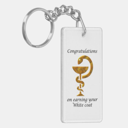 Pharmacy White Coat Ceremony Gefeliciteerd Sleutelhanger (Voorkant Links)