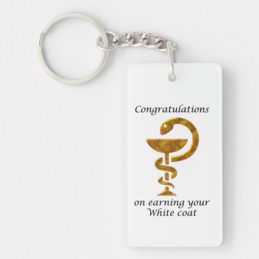 Pharmacy White Coat Ceremony Gefeliciteerd Sleutelhanger (Voorkant)