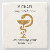 Pharmacy White Coat Ceremony Gefeliciteerd Stenen Onderzetter (Voorkant)