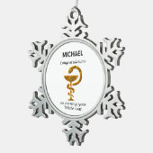 Pharmacy White Coat Ceremony Gefeliciteerd Tin Sneeuwvlok Ornament (Rechts)